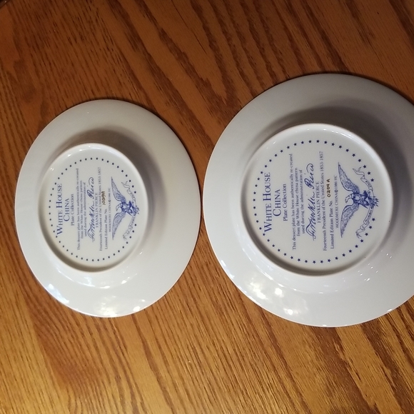 Set of 2 White House China Collection Franklin Pierce Plate - Picture 4 of 5